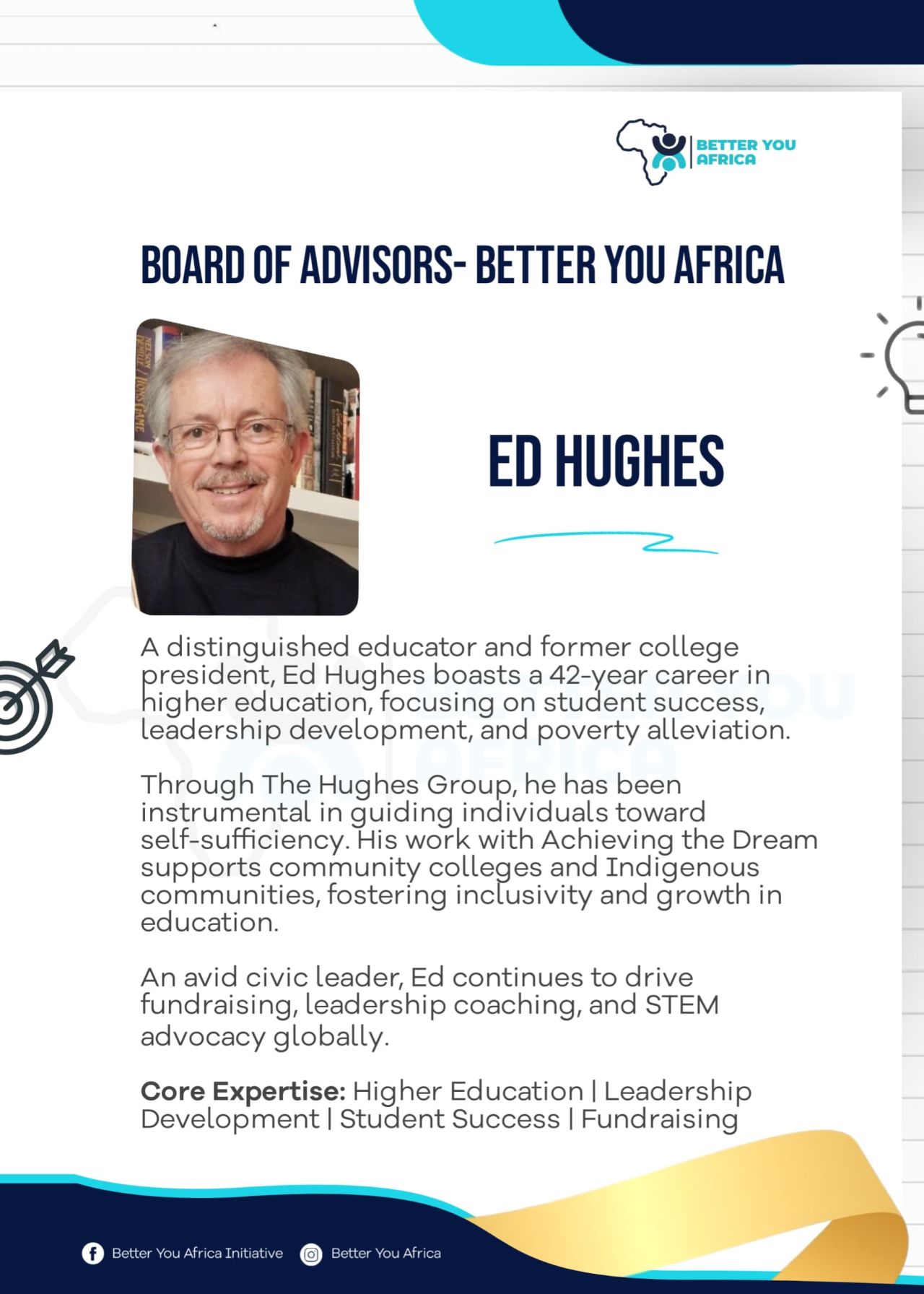 Ed Hughes - Board of Advisor - Better You Africa Initiative