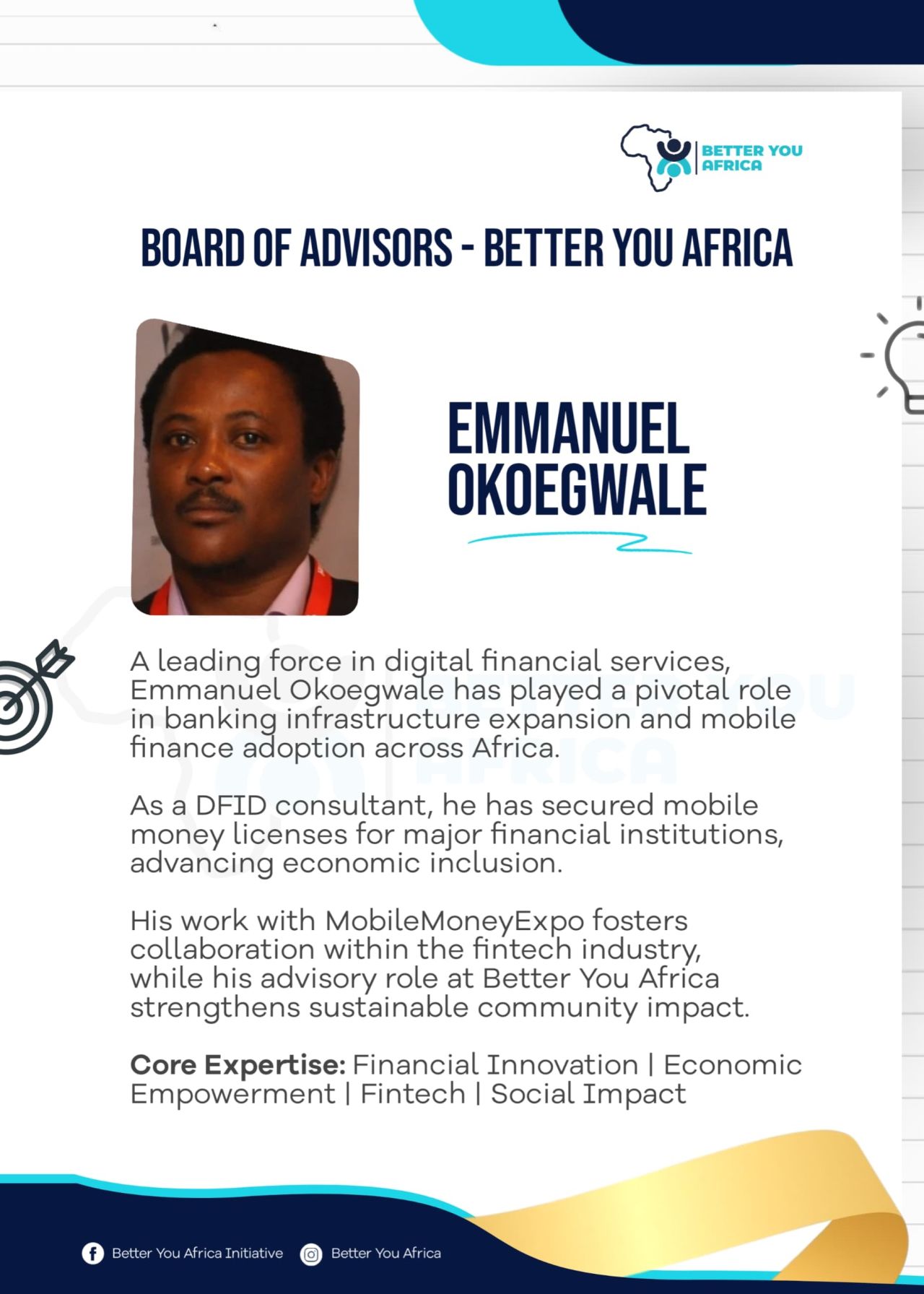 Emmanuel Okoegwale - Board of Advisor - Better You Africa Initiative