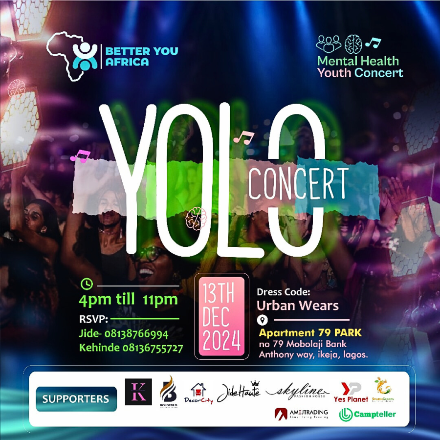 YOLO (You Only Live Once) Youth Concert For Mental Health Awareness Poster